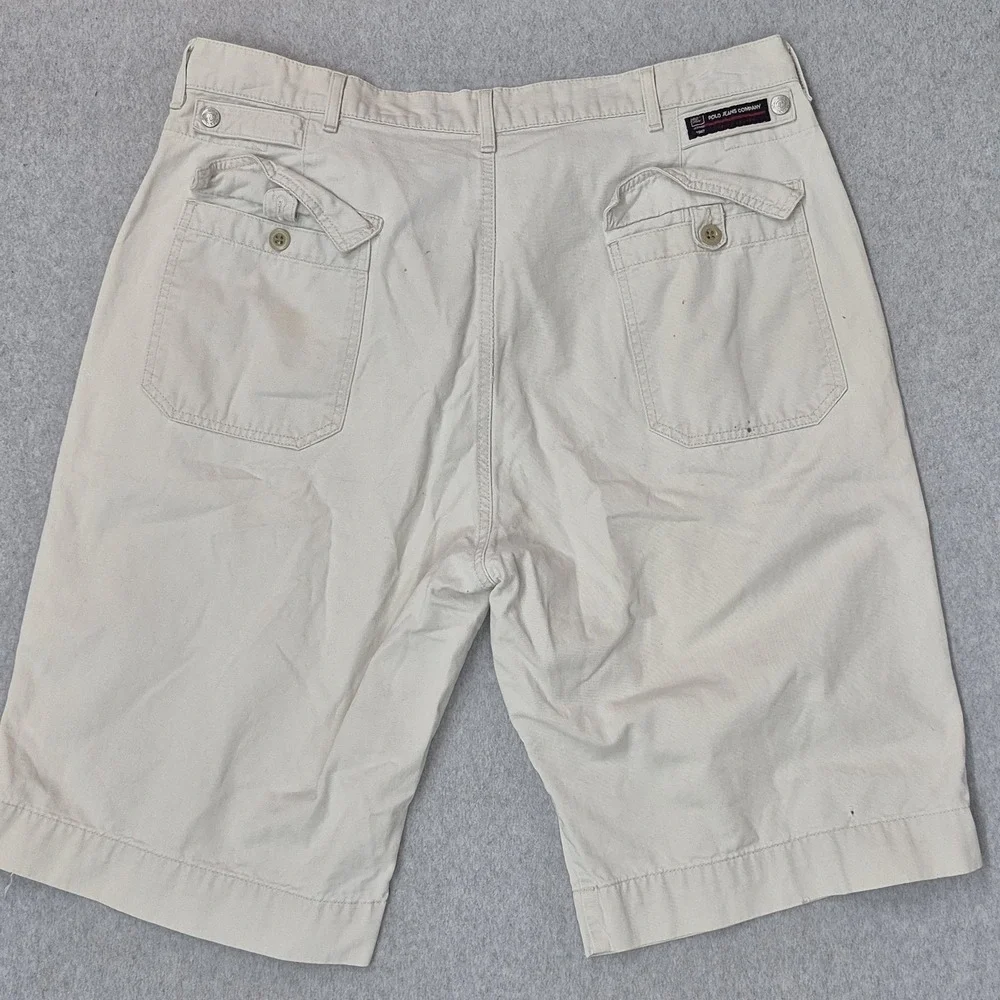 Polo Jeans Company Ralph Lauren Men Shorts 38 Beige Cargo Twill Field Y2K READ